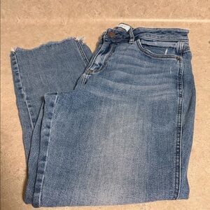 LOFT Classic Blue Raw Hem Denim Jeans